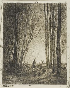 Flokkens retur av Charles Francois Daubigny