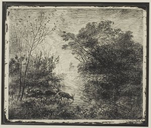 Hjorter av Charles Francois Daubigny