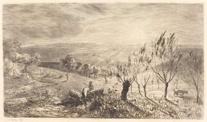 Soloppgang av Charles Francois Daubigny