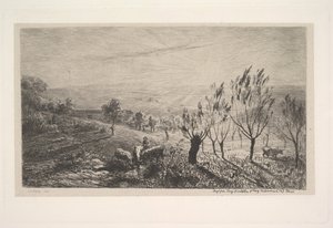 Soloppgang, 1850. av Charles Francois Daubigny