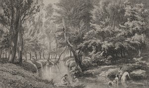 Badegjestene av Charles Francois Daubigny