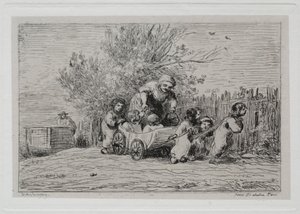 The Boat Trip: Heritage of the Cart (The Children with the Cart) av Charles Francois Daubigny