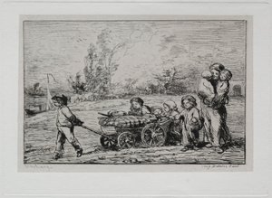 Båtturen: Flytte inn i Le Botin The Ships Furnishings or Moving to the Boat, 1861. av Charles Francois Daubigny