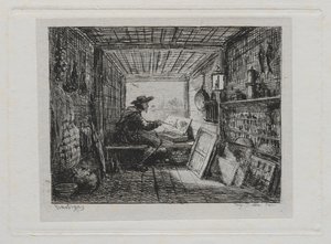 Båtturen: Studioet på båten, 1861. av Charles Francois Daubigny