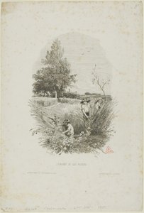 Barnet og blomstene av Charles Francois Daubigny