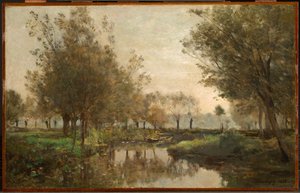The Creek, 1863 av Charles Francois Daubigny