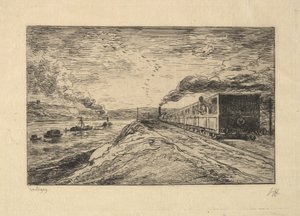 Avgangen, 1861. av Charles Francois Daubigny