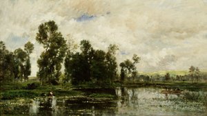 Kanten av dammen av Charles Francois Daubigny