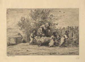 Arvingene til vognen, 1861. av Charles Francois Daubigny