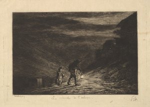 Søket etter et vertshus, 1861. av Charles Francois Daubigny
