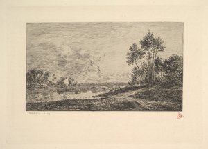 Seinen ved Port Maurin, 1870. av Charles Francois Daubigny