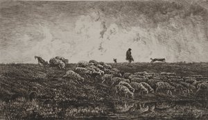Dusjen, ca. 1851. av Charles Francois Daubigny
