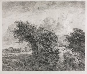The Thicket av Charles Francois Daubigny