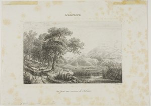 Utsikt tatt nær Subiaco av Charles Francois Daubigny