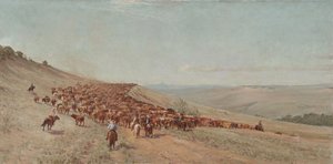 Driving the Herd, 1904 av Charles Franklin Reaugh