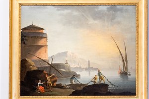 Sjølandskap av Charles François Grenier de Lacroix