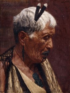 Ser bakover - Wiripine Ninia, en Ngatiawa-høvding av Charles Frederick Goldie