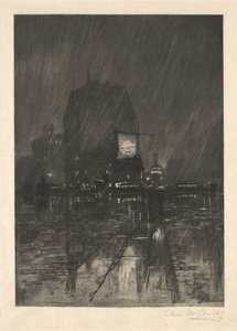 A Rainy Night, Madison Square, 1890.