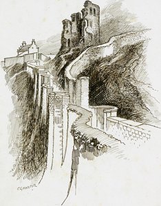 Scarborough Castle, North Yorkshire av Charles George Harper
