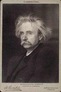 Edvard Grieg, norsk komponist og pianist, slutten av 1800- eller begynnelsen av 1900-tallet av Charles Gerschel