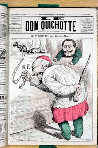 Omslag til ""Le Don Quixote"", nummer 200, Satirical in Colors av Charles Gilbert Martin