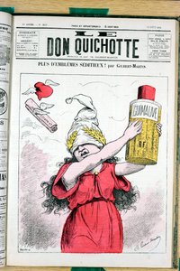 Omslag til "" Le Don Quixote", nummer 215, Satirique en Colors av Charles Gilbert Martin