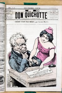 Omslag av "" Le Don Quixote "", nummer 241, farge satirisk