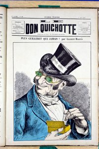 Omslag til ""Le Don Quixote"", nummer 45, Satirical in Colors av Charles Gilbert Martin