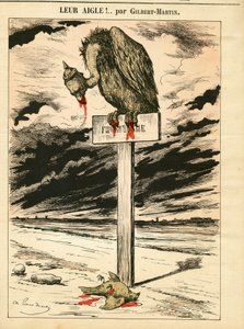 Omslag til ""Le Don Quixote"", nummer 693, satirisk i farger av Charles Gilbert Martin