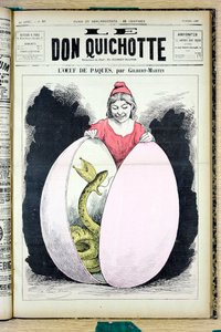 Omslag av "" The Don Quixote "", nummer 929, Satirique en Colors av Charles Gilbert Martin