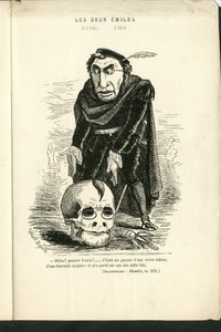 Illustrasjon av Charles Gilbert-Martin (1839-1905) i "" Contemporary Grimaces"" av Charles Gilbert Martin
