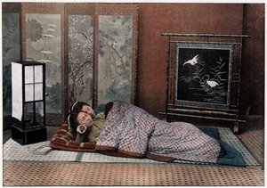 Et soverom i Japan, c1890