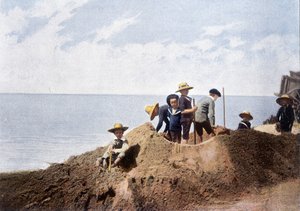 Ephemeral befestning. Gravering av Gillot, rundt 1900.