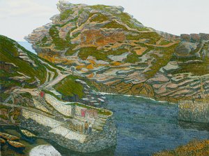 Boscastle havn av Charles Ginner