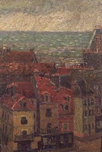 Tak, Le Havre av Charles Ginner