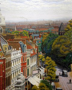 Utsikt over London (olje om bord)
