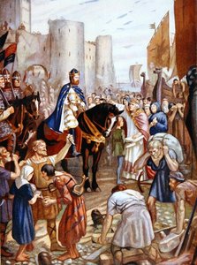 William Rufus (1056-1100) ved Tower of London, illustrasjon fra 