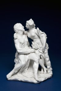 Hercules og Omphale, ca. 1749-59 (myk-pasta porselen)