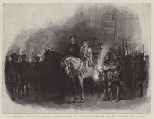 Historiske aspekter av Hampton Court, Edward VI og beskytteren Somerset, The Night Alarm av Charles Green