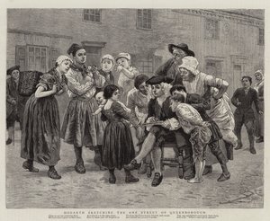 Hogarth skisserer den ene gaten i Queenborough av Charles Green