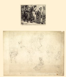 Illustrasjon for Charles Dickens Old Curiosity Shop av Charles Green