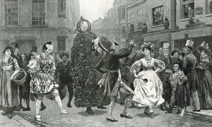 Jack-in-the-Green - en scene fra mai for seksti år siden (dvs. ca 1830) av Charles Green
