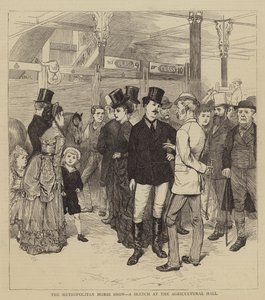 The Metropolitan Horse Show, en skisse i Agricultural Hall av Charles Green