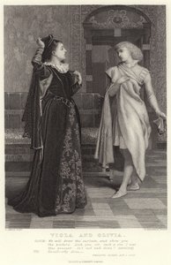 Viola og Olivia, Twelfth Night, Act I, Sc V av Charles Green