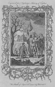 Slaget ved Agincourt navngitt av Henry V, 1773. av Charles Grignion