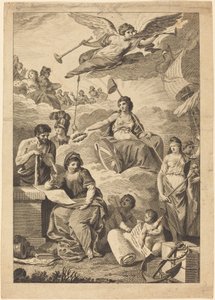 Britannia kroningshistorie av Charles Grignion, after Conrad Martin Metz