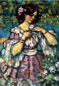Kvinne med rose, 1901