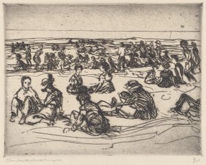 På stranda av Charles H. Woodbury