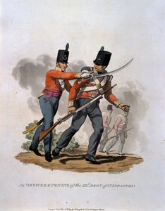 En offiser og menig fra 53rd Regiment of Light Infantry, fra 