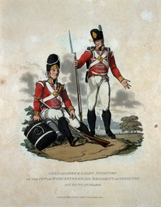 Grenadiers and Light Infantry of the 29th or, Worcestershire Regiment of Infantry on Duty at Home, fra 